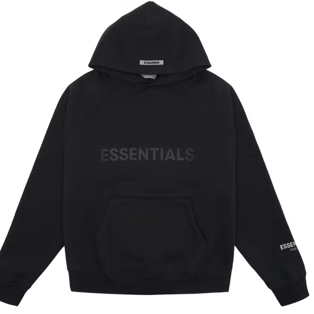 Black essentials hoodie